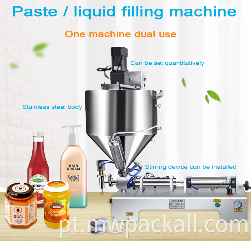 Máquina de enchimento de mel/pasta/suco feita à mão em casa com tamanho pequeno e fácil operação